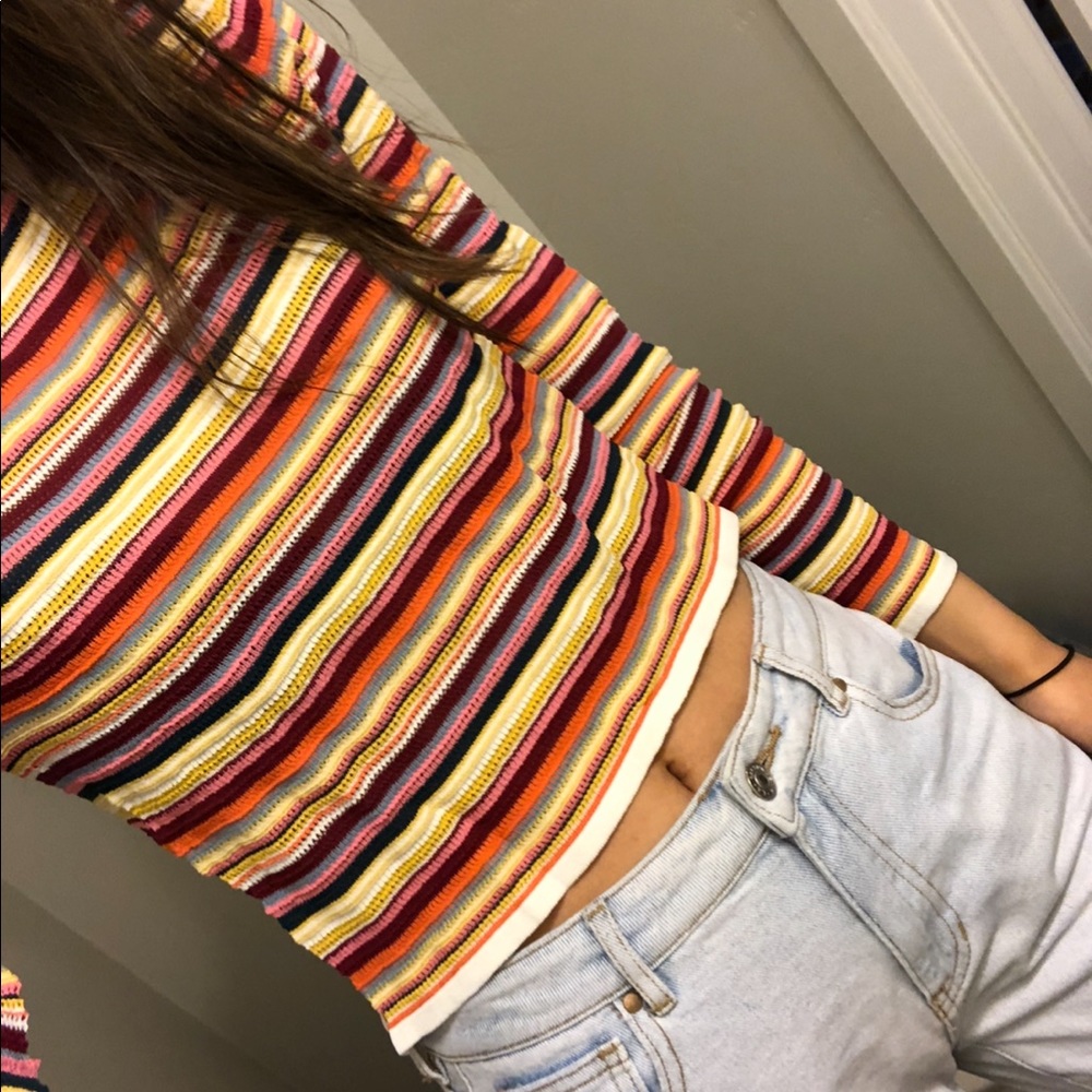 Stripped crochet top